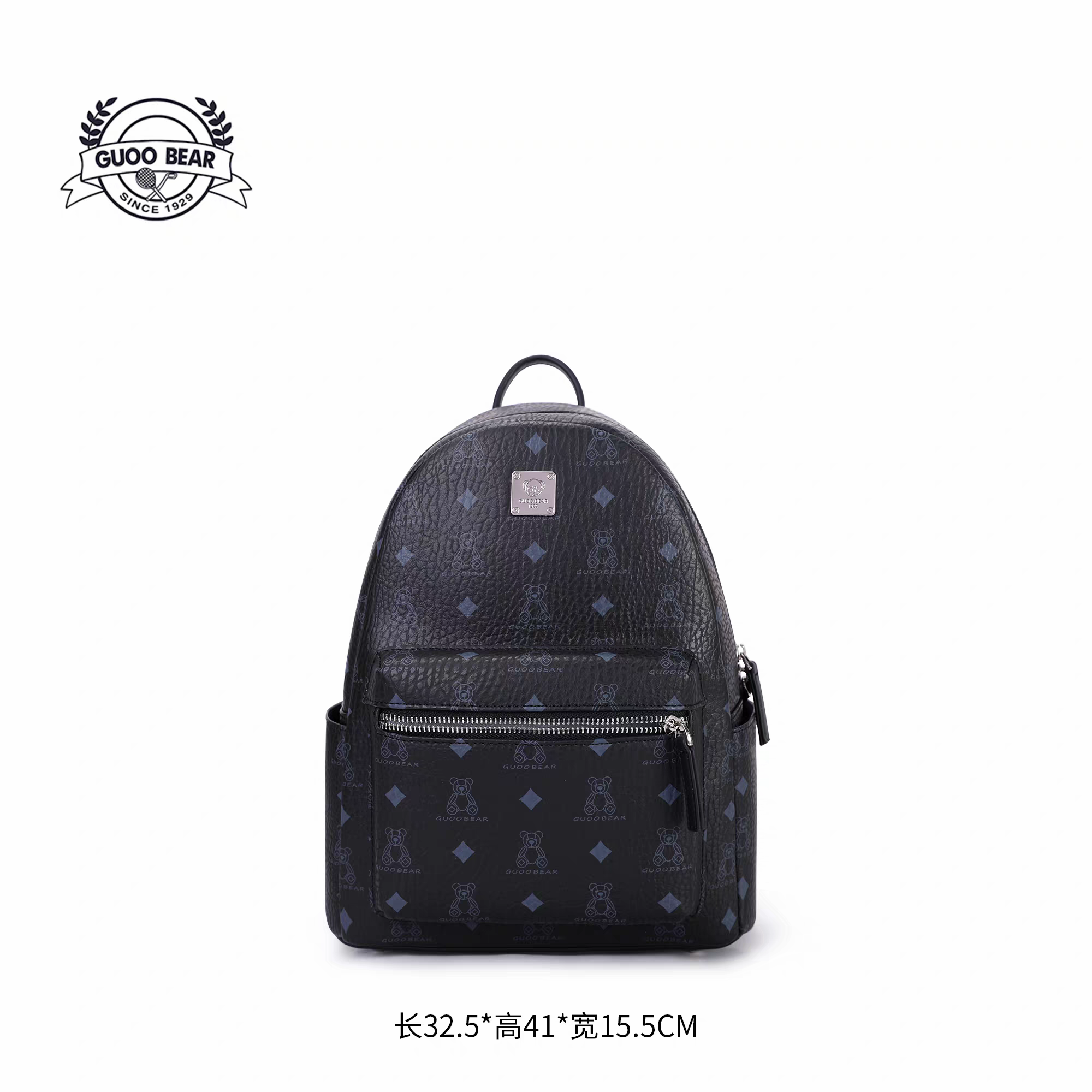 GU1173摩洛哥小熊黑色双肩包XL